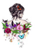 Flowers & Butterflies on her Back
